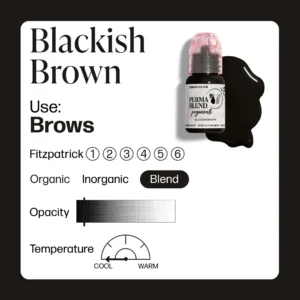 رنگ تاتو پرمابلند بلکیش براون Blackish Brown