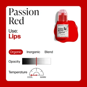 رنگ تاتو لب پرمابلند پشن رد Passion Red