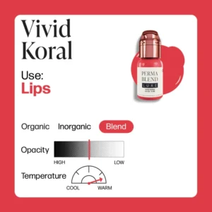 رنگ تاتو پرمابلند لوکس ویوید کورال VIVID KORAL