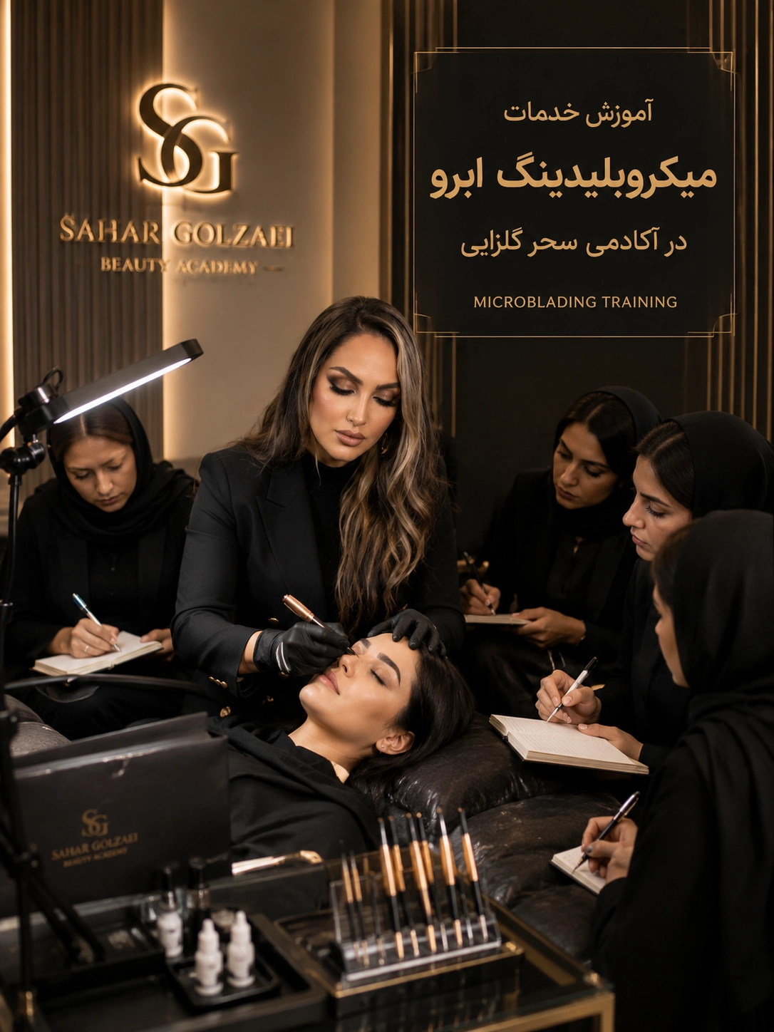 آموزش خدمات میکروبلیدینگ ابرو در آکادمی سحر گلزایی